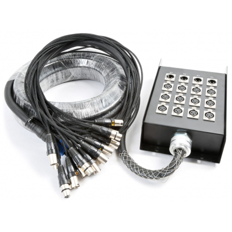 CX160 Stage Snake 12-In 4-Out XLR 15m