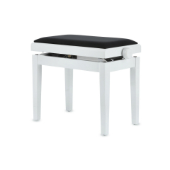 Gewa 130030 Deluxe Piano Bench with Seat Cushion - High Gloss White