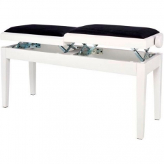 Gewa Deluxe Piano Bench Double Matt White 130220